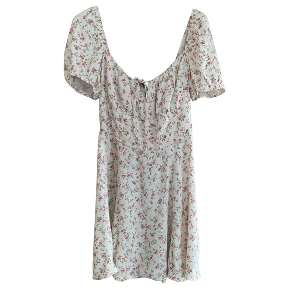Reformation Ditzy Floral Milkmaid Puff Sleeve Mini Dress Size 12 Cottagecore - Picture 3 of 10